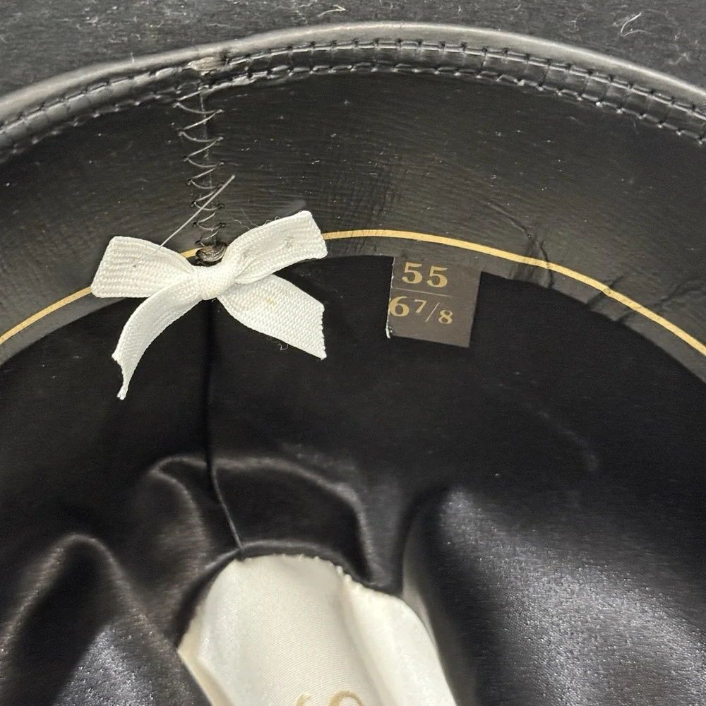 Vintage Stallion Stetson XX Premium Wool Black Cowboy Western Hat Size 6 7/8